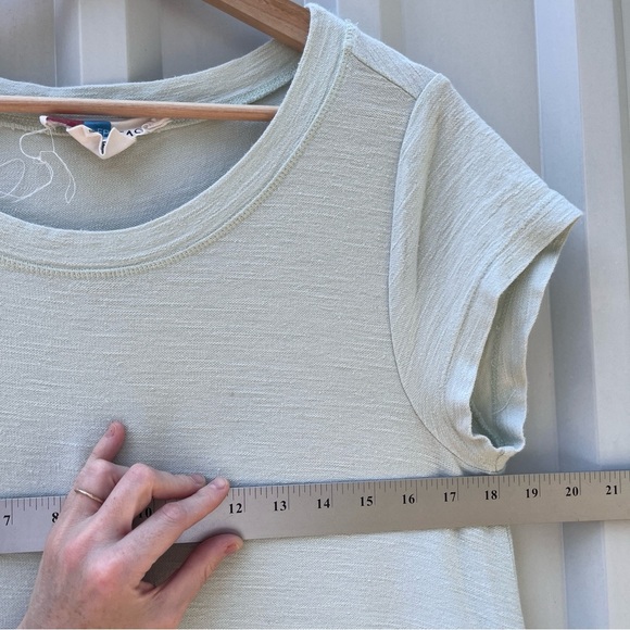 Free People Beach Lena Midi Dress Green Short Sleeve Cotton Womens Small S - Picture 9 of 11